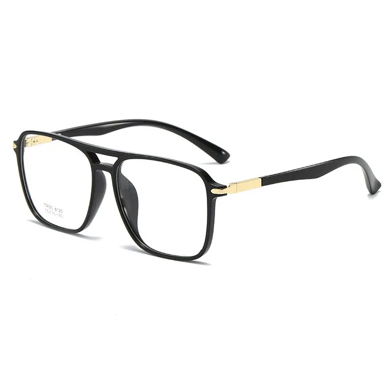 Gafas cuadradas TR90 para hombre y mujer, Marco grande, doble puente, a la moda, novedad de 2022