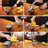 Robuuste citruspers met grote capaciteit, 3,5 inch kom, van 304 roestvrij staal, handmatig, voor bar, keuken en restaurant