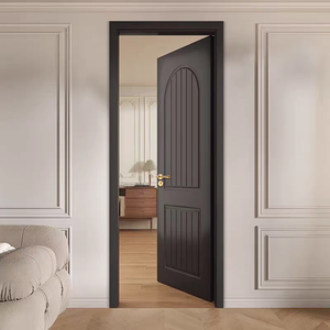 Lussuose porte in legno massello naturale moderne porte interne in rovere bianche e nere in stile francese - Product Image 3