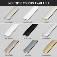 Bandes de finition en alliage d'aluminium autocollantes, bandes décoratives en acier inoxydable pour la transition des sols et la décoration murale