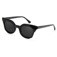 Lunettes de soleil tendance à dégradé vert plat polarisées pour femmes, monture en acétate, lunettes de soleil surdimensionnées de style œil de chat, lunettes de soleil de marque de créateur