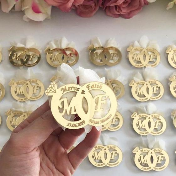 Personalized Wedding and Engagement Acrylic Tags, Wedding Guest/ Engagement Gift