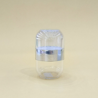 Bouteille en plastique vide unique de forme de capsule de récipient de double tube transparent pour des bouteilles en plastique de médecine et de vitamines