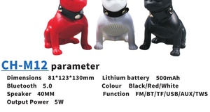 Phim Hoạt Hình Đa Chức Năng Bt Âm Thanh Loa Nhà Theatre Everbright Ánh Sáng Máy Tính Để Bàn Không Dây Loa Siêu Trầm M12 Con Chó Loa - Product Image 6