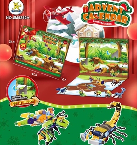 2025 giáng sinh đếm ngược lịch xé nhựa ABS khối xây dựng từ tính đặt 24 hộp mù hạt nhỏ mô hình trẻ em - Product Image 2