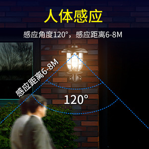 Lampe murale solaire d'extérieur pour jardin avec capteur de mouvement, éclairage LED étanche pour usage domestique et urbain - Product Image 4