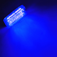 Luces LED Estroboscópicas Azules de 18L para Parrilla, Barra de Luces para Superficie de Parrilla, Súper Brillantes, IP65 Impermeables, 24W, 10 Luces Intermitentes Seleccionables