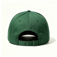 Casquette de baseball structurée en toile vert foncé à 6 panneaux pour homme, avec broderie 3D Trophy, visière incurvée, sport, golf, unisexe, motif lettre courante