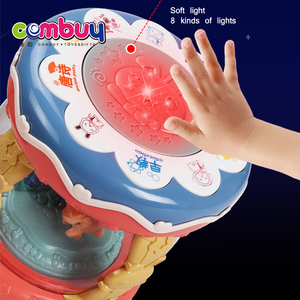 Carosello Musicale Luminoso Colorato Giocattolo Educativo per Bambini Tamburo a Mano - Product Image 2