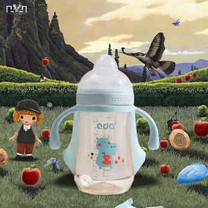 ขวดน้ำเด็กแบบการ์ตูน PP ปลอดสารพิษ พร้อมสายคล้องกันหก ปราศจากสาร BPA สำหรับเด็กอายุ 0-12 เดือน - Product Image 3
