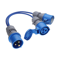 Adaptateur de câble de raccordement électrique en Y pour camping-car, prise CEE 230V 16A vers 2 prises 16A, répartiteur de puissance 2 voies