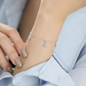 Personalità creativa S925 argento Sterling squisita piccola stella ciondoli bracciali per le donne ragazza accessori regalo YB-XY-815 - Product Image 4