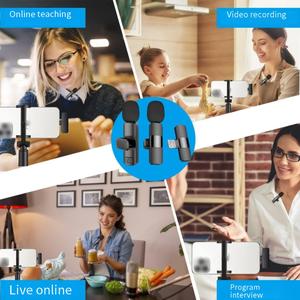 Mini K9 <strong>Usb</strong> <strong>c</strong> Live Stream Noise Reduction Lapel <strong>Mic</strong> Phone Podcast Wireless Lavalier Microphone - Product Image 5