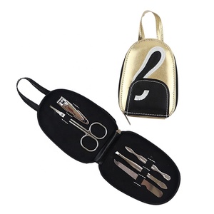 venta fábrica conejo <span class=keywords><strong>bolsa</strong></span> PU Acero inoxidable herramientas para el cuidado 5 piezas manicura para árbol del dólar - Product Image 2