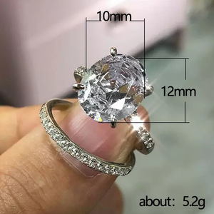 Anelli Impilabili in Zirconia con Pietre Completamente Incastonate, Gioielli da Dito per Donne - Product Image 3