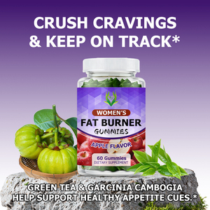 OEM ODM Women‘s Fat Burner Gummies Apple Cider Build Metabolism Steady Energy Fat Burning Support Crush Cravings <b>Supplement</b> - Product Image 6