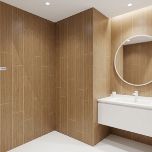 Panneau mural SPC gaufré moderne imperméable de 4 mm d'épaisseur pour la rénovation de maisons anciennes, utilisation en cuisine et salle de bain - Product Image 3