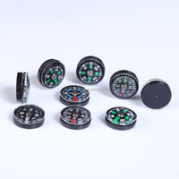 Boussole à boutons pour boussole, Mini boussole remplie d'huile de poche de 15- 25mm pour randonnée, Camping, accessoire pour activités de plein air