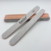 Lime à ongles zébrée grise double face 100/180 grains, lime à ongles professionnelle pour manucure, polissoir à ongles personnalisé avec logo pour salon de manucure