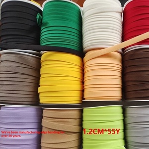 Cinta de dobladillo enrollada sin planchar de doble y cuatro pliegues, rollo rojo, para bricolaje, estilo retro literario, para ribete de Cheongsam, directo de fabricante - Product Image 1