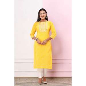 100% algodón de calidad superior para mujer DISEÑO DE Color rojo indio y pakistaní Kurta pantalón y Dupatta conjunto en precio al por mayor - Product Image 2