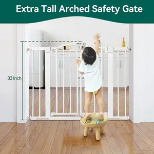थोक स्पष्ट ऑटो करीबी बच्चे बच्चे सीढ़ियां सुरक्षा गेट, अधिकतम 80 सेमी के साथ डबल डोर डिजाइन