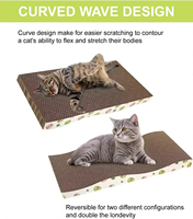 Grattoir pour chat écologique en gros, grattoir ondulé pour chats d'intérieur avec herbe à chat