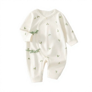 Autumn Newborn Onesie Long Sleeved Jumpsuit Organic Cotton Infant Romper Button Closure Boneless Baby Crawling Clothes <b>Animal</b> - Product Image 2