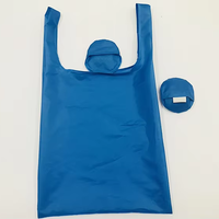 Sac fourre-tout pliable unisexe en RPET, style gilet, pochette de rangement écologique, réutilisable, avec logo personnalisé pour la publicité