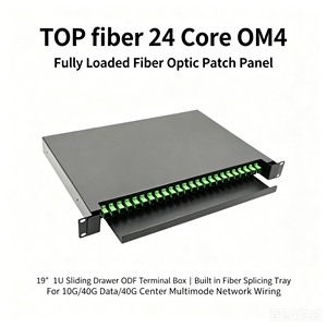 Panel de Conexiones de Fibra Óptica ODF de 19 Pulgadas 1U Deslizable de 24 Núcleos LC <span class=keywords><strong>APC</strong></span> con Bandeja de Empalme para Centro de Datos, Redes FTTH y Telecomunicaciones, OEM de Fábrica - Product Image 5