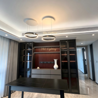 Luminaire suspendu LED circulaire moderne en aluminium doré brossé, à anneau ouvert, dimmable, pour salle à manger et salon