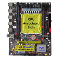 NUEVA Placa Base PANDL X79-VG5 LGA2011 con 2 Ranuras DDR3, M.2 NVMe y SATA SSD, PCIe3.0 X16, Placa Base X79 con TPM 2.0