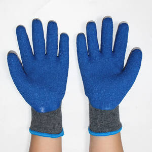 Suncend رغوة اللاتكس + مجعد اللاتكس المغلفة مقاومة للانزلاق قفازات العمل المريحة - Product Image 1