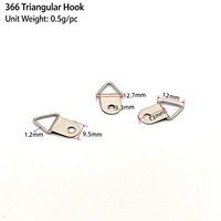 Crochet triangulaire en métal pour cadre photo, patère de suspension en fer, anneau en D, accroche pour cadre photo, crochet de quincaillerie pour sac à main, accessoires en gros