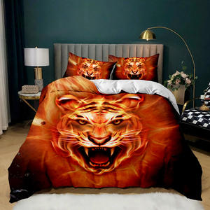 Ensemble <span class=keywords><strong>de</strong></span> <span class=keywords><strong>housse</strong></span> <span class=keywords><strong>de</strong></span> <span class=keywords><strong>couette</strong></span> 3 pièces en polyester 100% 500TC <span class=keywords><strong>de</strong></span> style américain avec motif animal imprimé pour une utilisation toute saison - Product Image 5