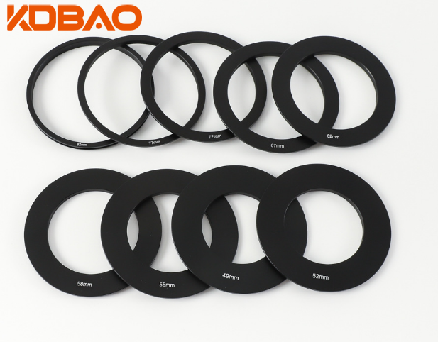 Kdbao 49-82mm Square P-Ring Variable Filter Adapter Ring for Teleprompters Aluminum Alloy