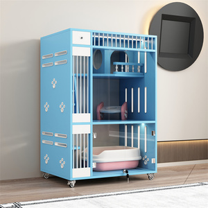 Offres Spéciales Produits pour animaux de compagnie Bois Intérieur Pet Payhouse Grand ménage Chat Maison Villa Intérieur Chat Parc - Product Image 5