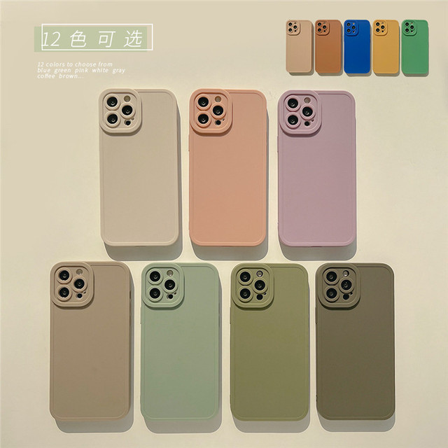 High Quality Matte Soft Silicone TPU Phone Case for iPhone 16 15 Pro Max 14 Plus 13 7 8 XS Max 11 12 Promax Shockproof Cover