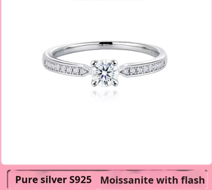 Fabbrica su misura all'ingrosso S925 argento Moissanite 30 minuti di corsa Volume stile donna anello guardiano Galaxy TikTok - Product Image 2