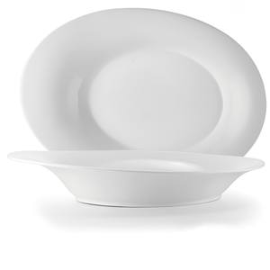 PLATO PROFUNDO OVALADO DE PORCELANA CARLOTTA/RAMADA 11.5X8CM BLANCO - Product Image 1