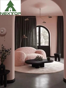 Sofá largo <span class=keywords><strong>Rosa</strong></span> estilo <span class=keywords><strong>italiano</strong></span> para niñas, sofá para sala de estar y dormitorio - Product Image 2