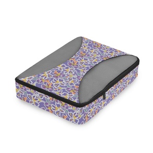 Accessoires de voyage, impression personnalisée, fleurs de lavande hawaïennes, organisateurs de bagages extensibles à fermeture éclair, cubes de rangement pour femmes - Product Image 3