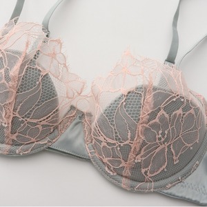 Conjunto de lencería sexy de encaje floral elegante con aros y push-up, sujetador de copa completa y bragas de bikini, tallas grandes para mujer, venta al por mayor - Product Image 4