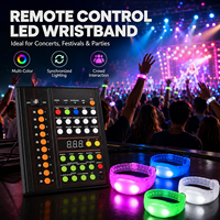 Bracelet lumineux LED synchronisé sans fil RF Longstargift pour festivals de musique, événements, vente en gros
