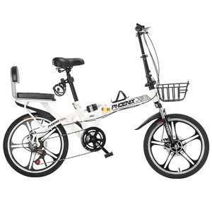 Bicicleta Dobrável Sem Instalação, Ultra Leve, Portátil, com Freio a Disco Duplo e Suspensão, Adequada para Adultos, 20 e 22 Polegadas - Product Image 5