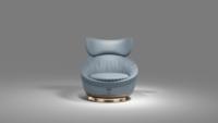 Fauteuil d'appoint incurvé moderne de luxe, fauteuil d'appoint en cuir moderne pour salon, hall d'hôtel, club, villa, ensemble de 2 fauteuils de salon