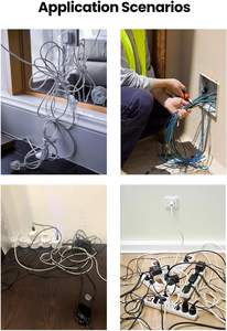 Kit de dissimulation de câbles en PVC de 1 mètre, 24x13 mm et 30x11 mm, pour dissimuler les câbles muraux de la télévision, bureau à domicile - Product Image 4
