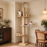Arbre à chat multi-niveaux en sisal, griffoir robuste, meuble d'intérieur pour chat