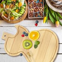 Planche à découper en bois de bambou en forme de guitare, personnalisée, décorative pour la cuisine, durable, non toxique, réutilisable, facile à nettoyer, épaisseur 1,5 cm