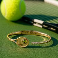 Nouvelle collection de bijoux sportifs plaqués or en laiton, style tendance : bagues sportives, bracelets ouverts et bijoux en zircon transfrontaliers
